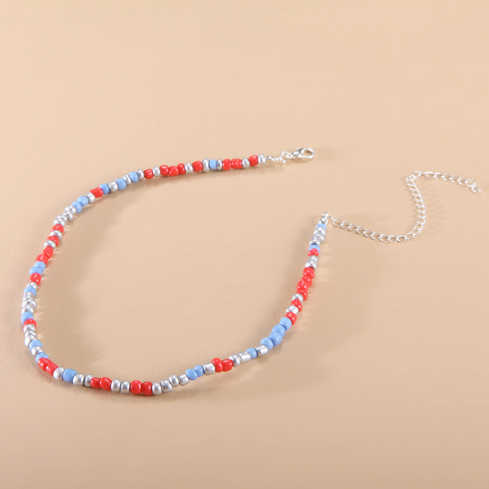 European and American New Necklace Bohemian Short Necklace Choker Amazon Combination Color Bead Necklace