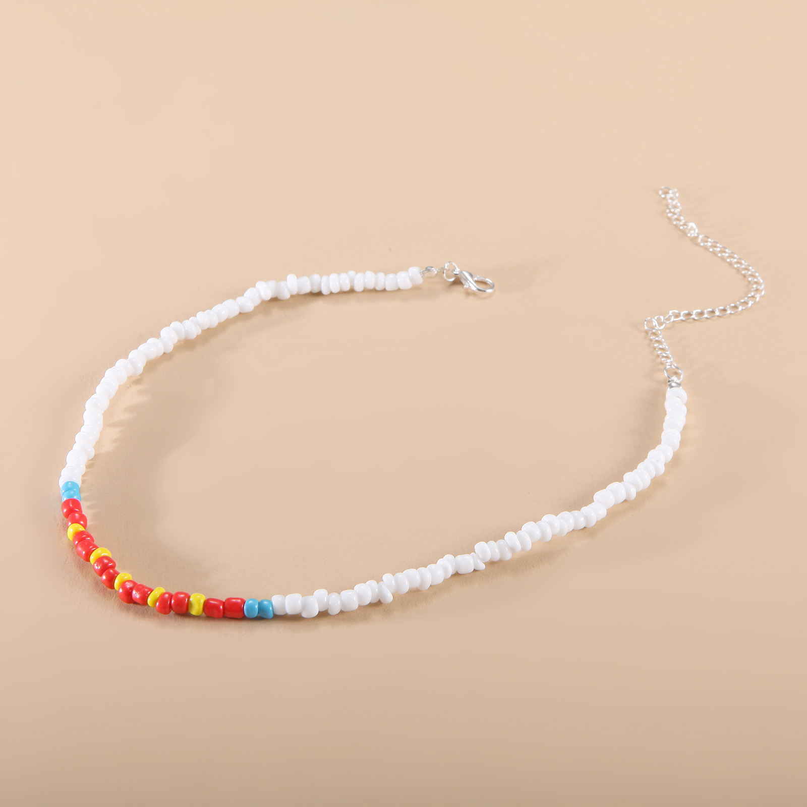 European and American New Necklace Bohemian Short Necklace Choker Amazon Combination Color Bead Necklace