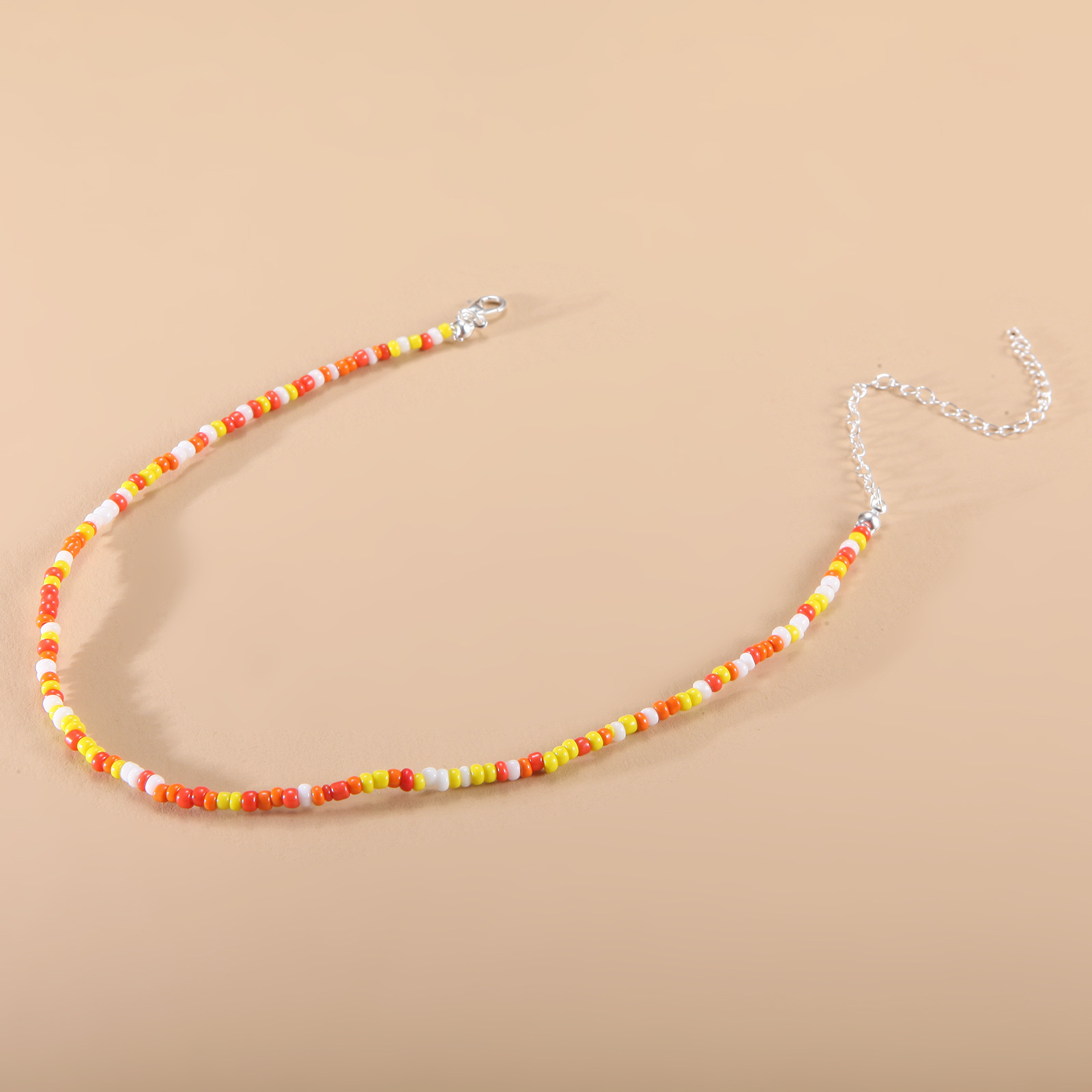 European and American New Necklace Bohemian Short Necklace Choker Amazon Combination Color Bead Necklace