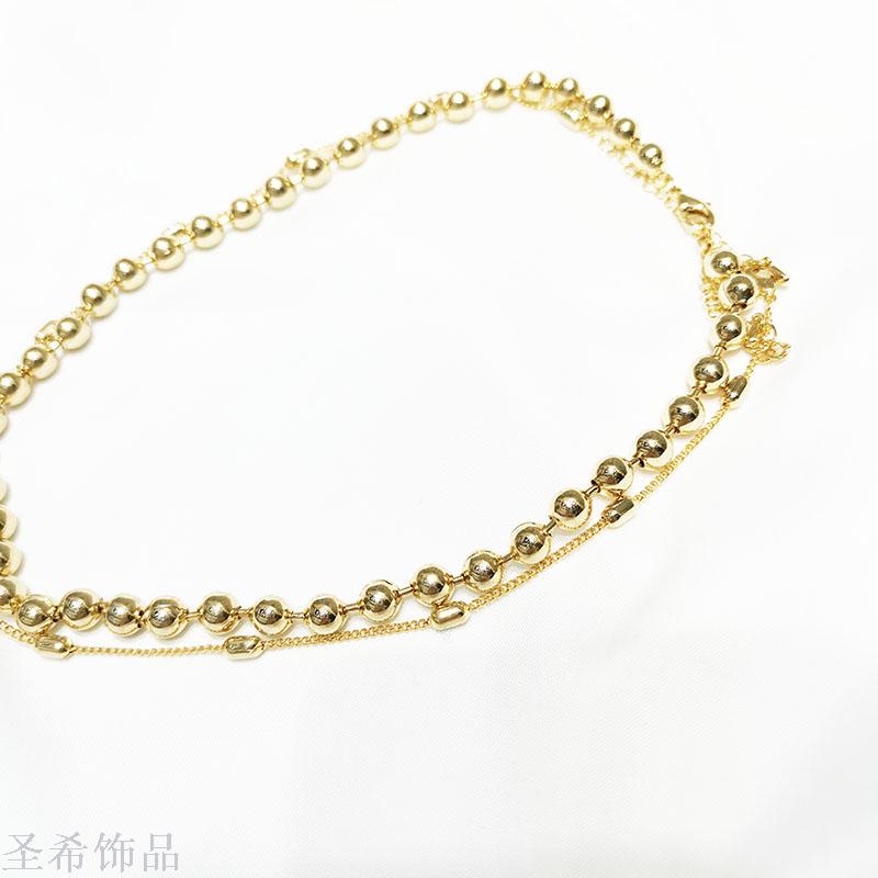 New double layer sweater chain contracted clavicle chain \"women long multi - layer jewelry choker 100 collocation act the role of double necklace
