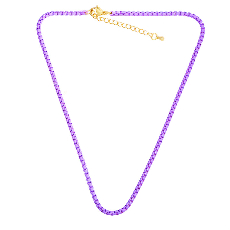 European and American Personalized Bohemian Candy Color Necklace Clavicle Chain Short Ins Color Choker Pure Necklace Female Nkw01