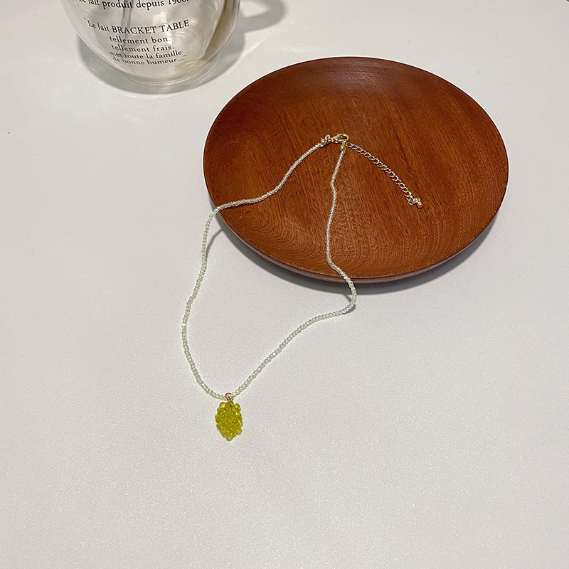 Succulent Grape Small Rice-Shaped Beads Beads of Necklace Collar Woven Choker Cute Girl Clavicle Chain Ear Hook