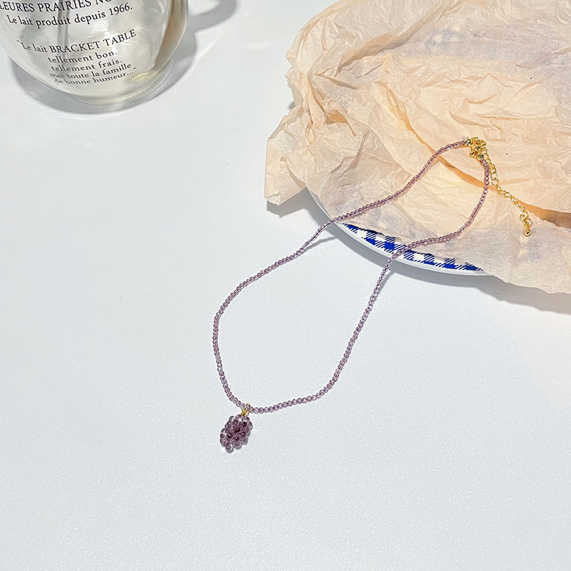Succulent Grape Small Rice-Shaped Beads Beads of Necklace Collar Woven Choker Cute Girl Clavicle Chain Ear Hook