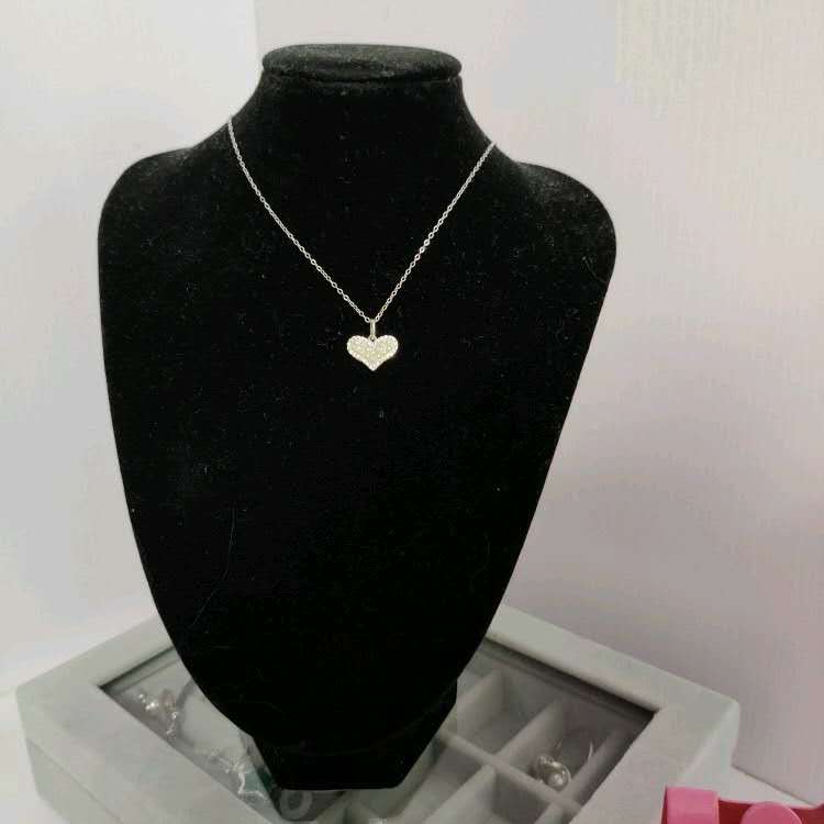 Full Body 925 Silver Love Pearl Necklace Female Ins Simple Dignified Pendant Choker Lovely Small Rice Beads Choker