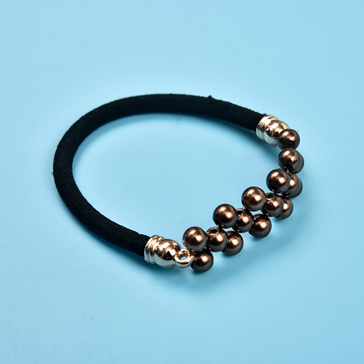 High Elastic Thin Multi-Colorful Pearl Bracelet Hair Band Korean Rubber Band Hair Rope Hair Accessories