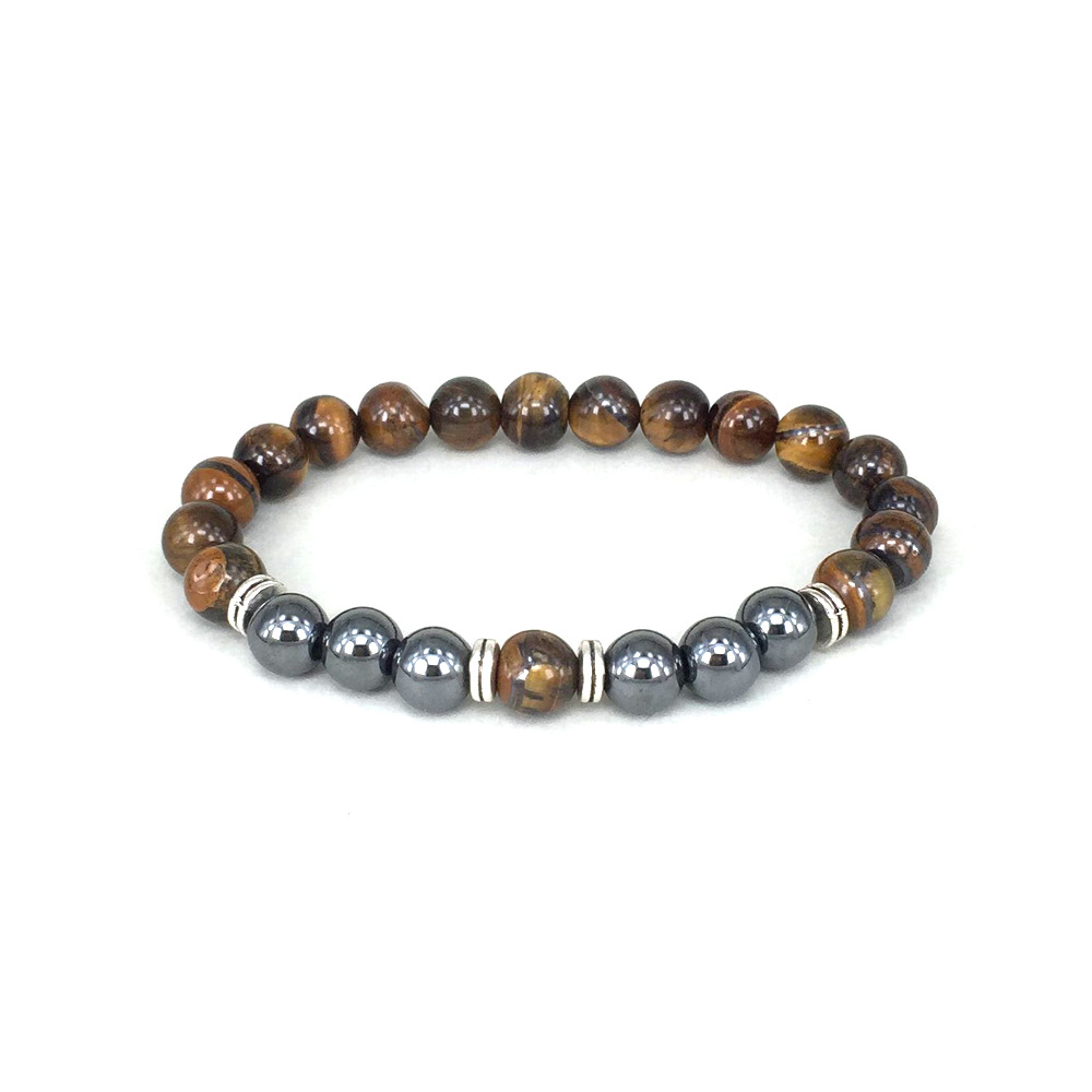 2021 Cross-Border Blue Tigereye Beaded Bracelet Yoga Bracelet Sports Bracelet Bracelet Elastic Bracelet