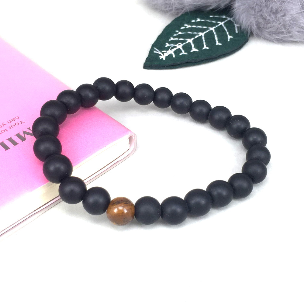 2021 Cross-Border Blue Tigereye Beaded Bracelet Yoga Bracelet Sports Bracelet Bracelet Elastic Bracelet