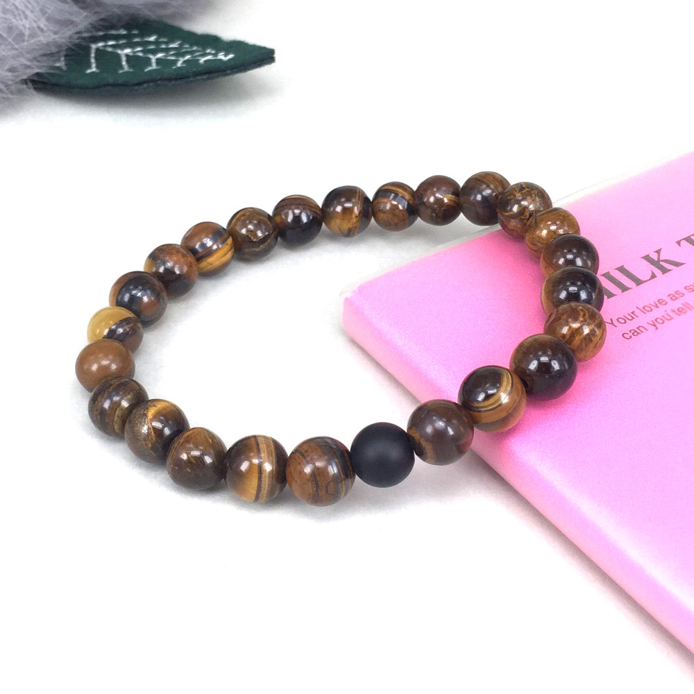 2021 Cross-Border Blue Tigereye Beaded Bracelet Yoga Bracelet Sports Bracelet Bracelet Elastic Bracelet