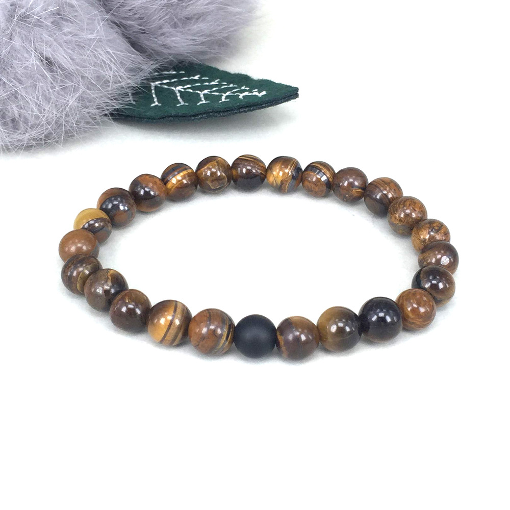 2021 Cross-Border Blue Tigereye Beaded Bracelet Yoga Bracelet Sports Bracelet Bracelet Elastic Bracelet