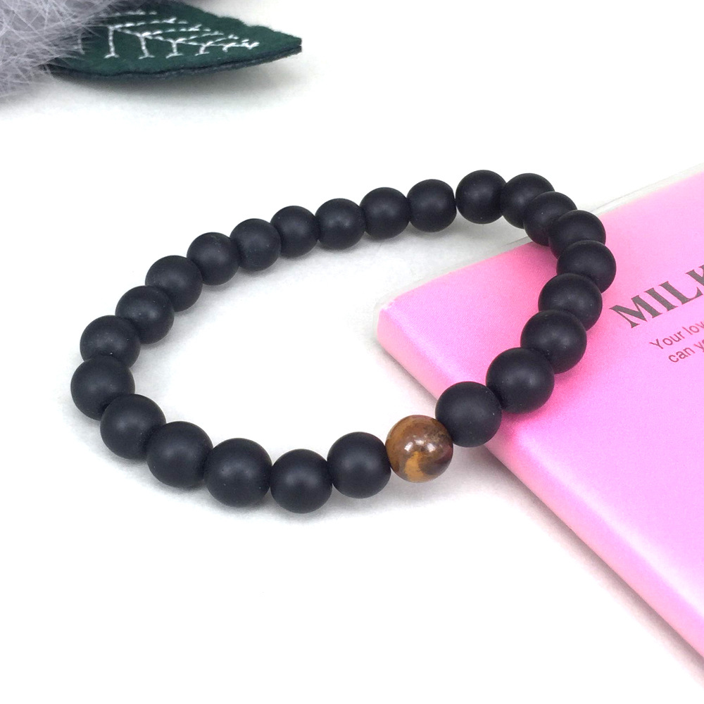 2021 Cross-Border Blue Tigereye Beaded Bracelet Yoga Bracelet Sports Bracelet Bracelet Elastic Bracelet