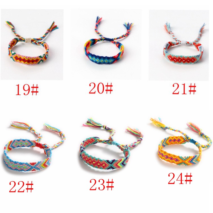 Popular Bracelet Nepal Ethnic Style 1.5cm Geometric Elastic Carrying Strap Women's Hand-Woven Bracelet