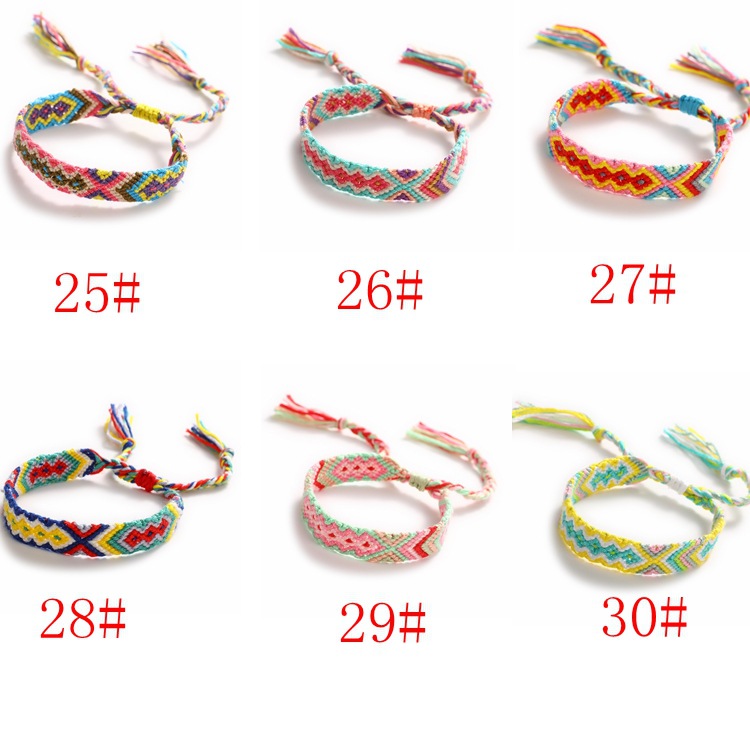Popular Bracelet Nepal Ethnic Style 1.5cm Geometric Elastic Carrying Strap Women's Hand-Woven Bracelet