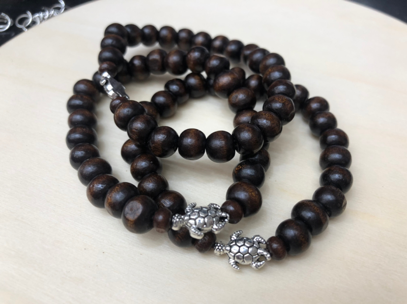 Wooden Bead Turtle Bracelet Elastic Line Longevity Turtle Bracelet E-Commerce Hot-Selling Product Bracelet