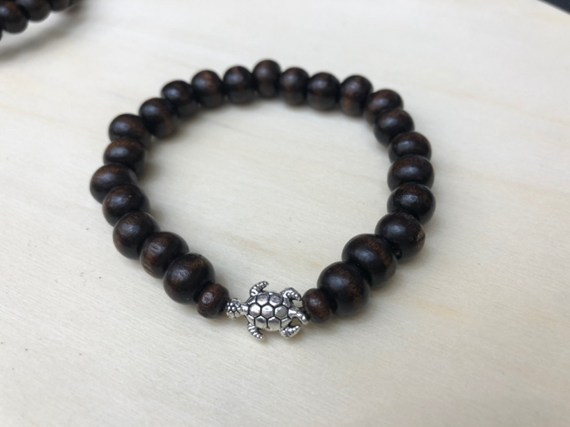 Wooden Bead Turtle Bracelet Elastic Line Longevity Turtle Bracelet E-Commerce Hot-Selling Product Bracelet