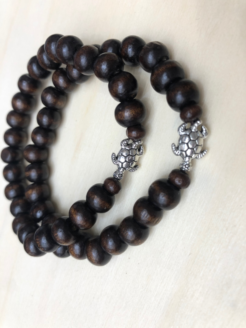 Wooden Bead Turtle Bracelet Elastic Line Longevity Turtle Bracelet E-Commerce Hot-Selling Product Bracelet