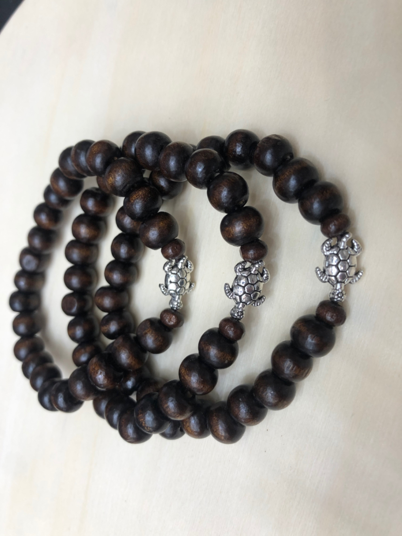 Wooden Bead Turtle Bracelet Elastic Line Longevity Turtle Bracelet E-Commerce Hot-Selling Product Bracelet