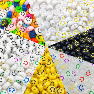 Mixed Boxed 370 PCs Polymer Clay Punch Slice Smiley Fruit Flat Beads Elastic String DIY Bracelet Necklace Accessories