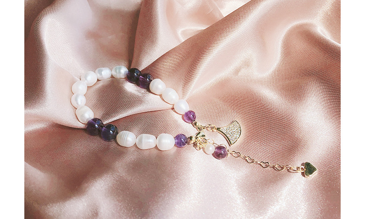 New Freshwater Pearl Bracelet Elastic Adjustable Bracelet Amethyst Ivory Beads Skirt Children's Retro Chinese Style