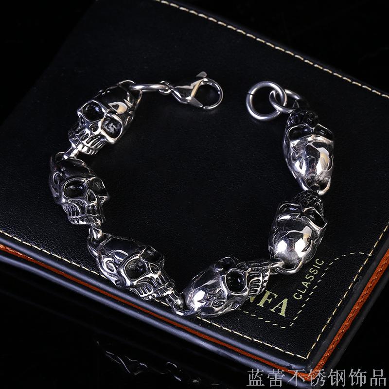 Europe and the United States jewelry bracelet skull bracelet men titanium steel creative stainless steel bracelet