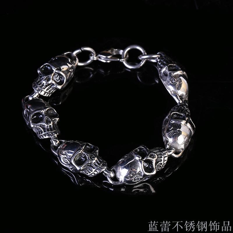 Europe and the United States jewelry bracelet skull bracelet men titanium steel creative stainless steel bracelet