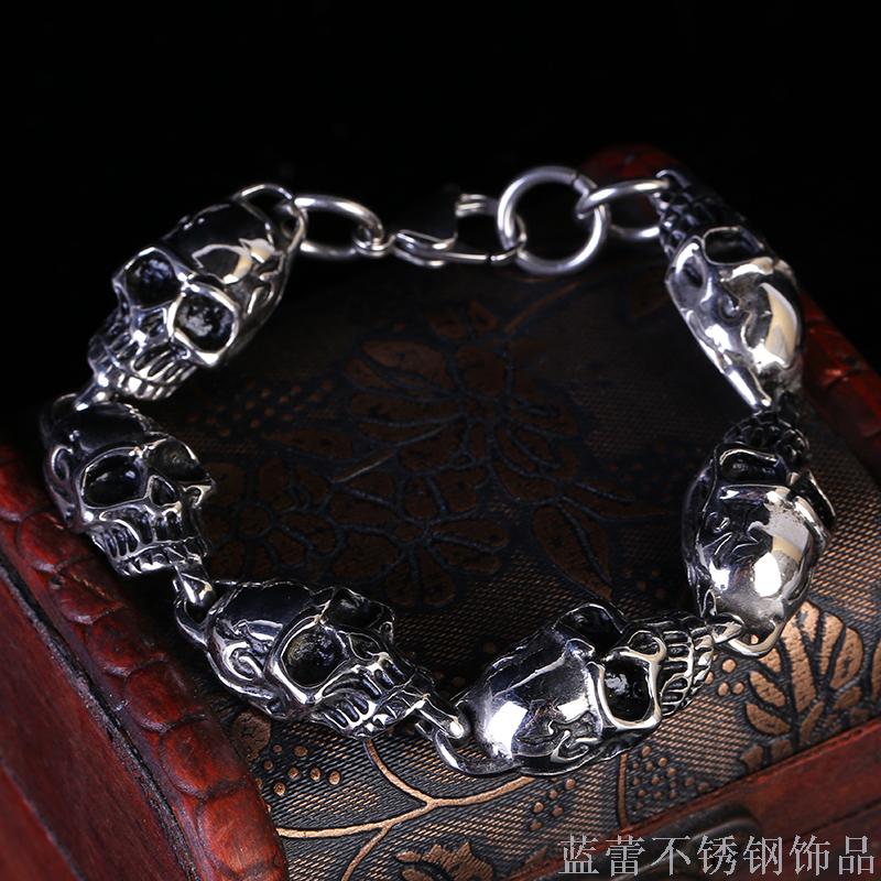 Europe and the United States jewelry bracelet skull bracelet men titanium steel creative stainless steel bracelet