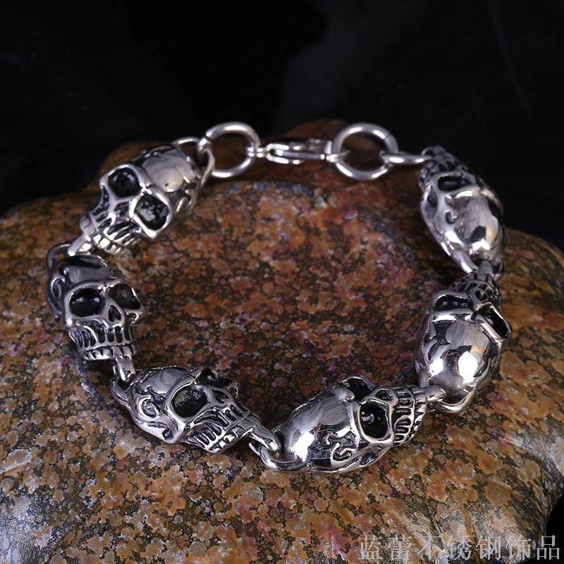 Europe and the United States jewelry bracelet skull bracelet men titanium steel creative stainless steel bracelet