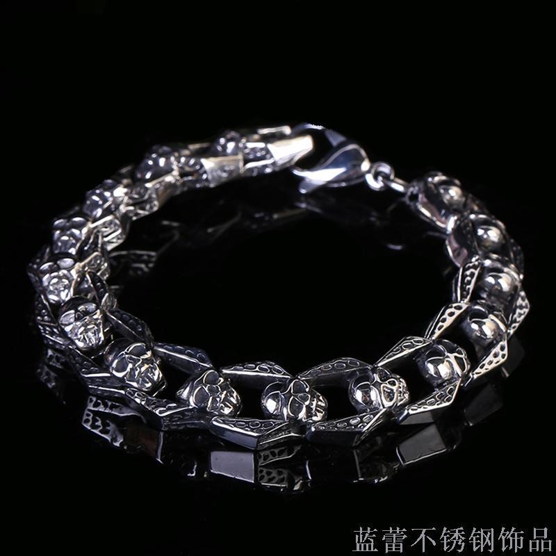 Europe and the United States jewelry bracelet skull bracelet men titanium steel creative stainless steel bracelet