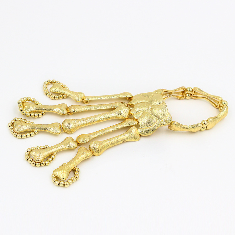 E0019 European and American Fashion Exaggerated Metal Bone Skull Bracelet Ghost Claw Finger Bracelet Halloween Ornaments E0019 European and American Fashion Exaggerated Metal Bone Skull Bracelet Ghost Claw Finger Bracelet Halloween Ornaments