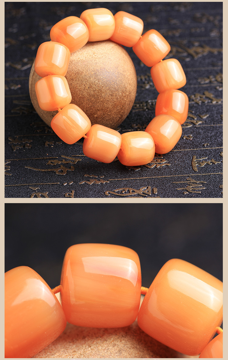 Original Boutique Tibet Yak Skull Barrel Beads 18/20mm Single Circle Rosary Bracelet Crafts One Piece Dropshipping