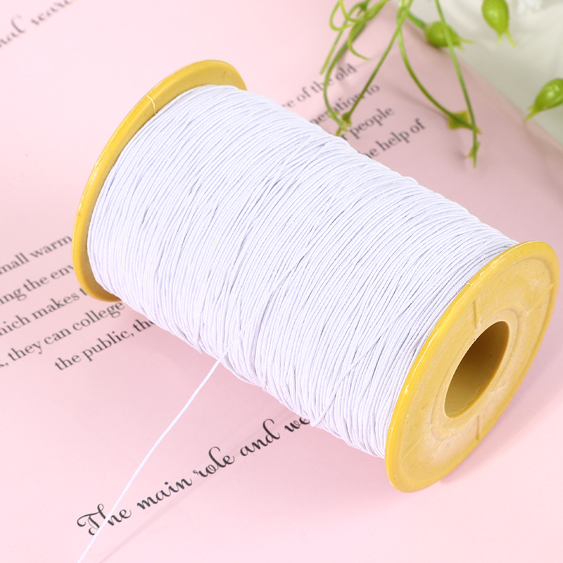 DIY Accessories 0.1 Colorful Multi-Color round Elastic Thread with Bead Beads Bracelet Factory Direct Supply Bead Rope Elastic Rubber Band