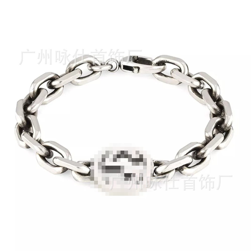 Gujia Double G Bracelet S925 Vintage Distressed Bracelet Elf Skull Men's and Women's Factory Wholesale WeChat Delivery Gujia Double G Bracelet S925 Vintage Distressed Bracelet Elf Skull Men's and Women's Factory Wholesale WeChat Delivery
