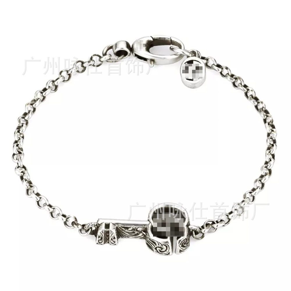 Gujia Double G Bracelet S925 Vintage Distressed Bracelet Elf Skull Men's and Women's Factory Wholesale WeChat Delivery Gujia Double G Bracelet S925 Vintage Distressed Bracelet Elf Skull Men's and Women's Factory Wholesale WeChat Delivery