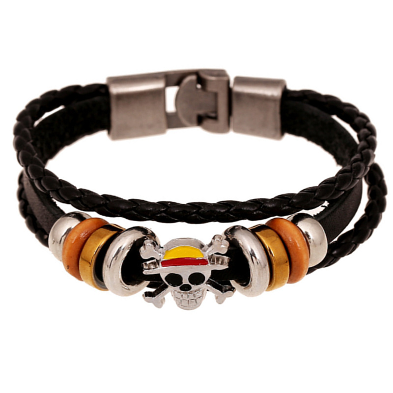 Japan and Korea Fashion Bracelet drop oil Skull Bracelet punk