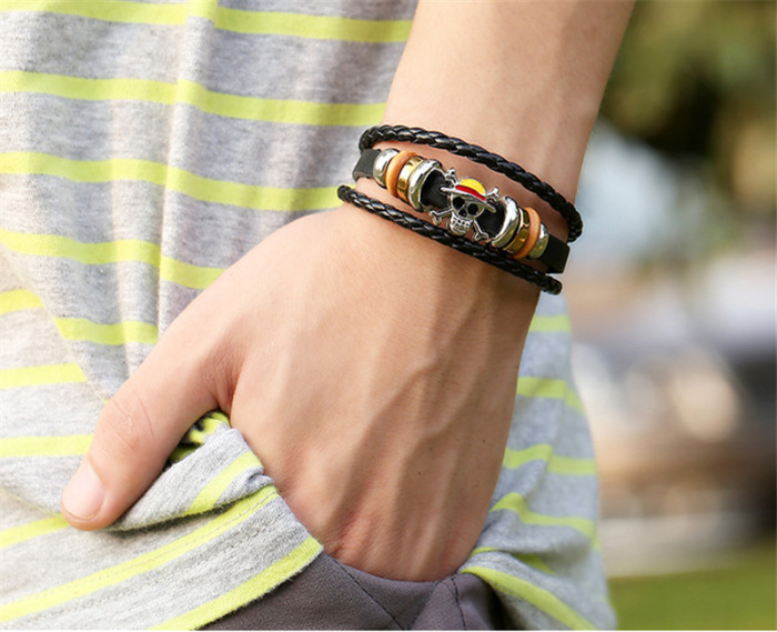 Japan and Korea Fashion Bracelet drop oil Skull Bracelet punk Japan and Korea Fashion Bracelet drop oil Skull Bracelet punk