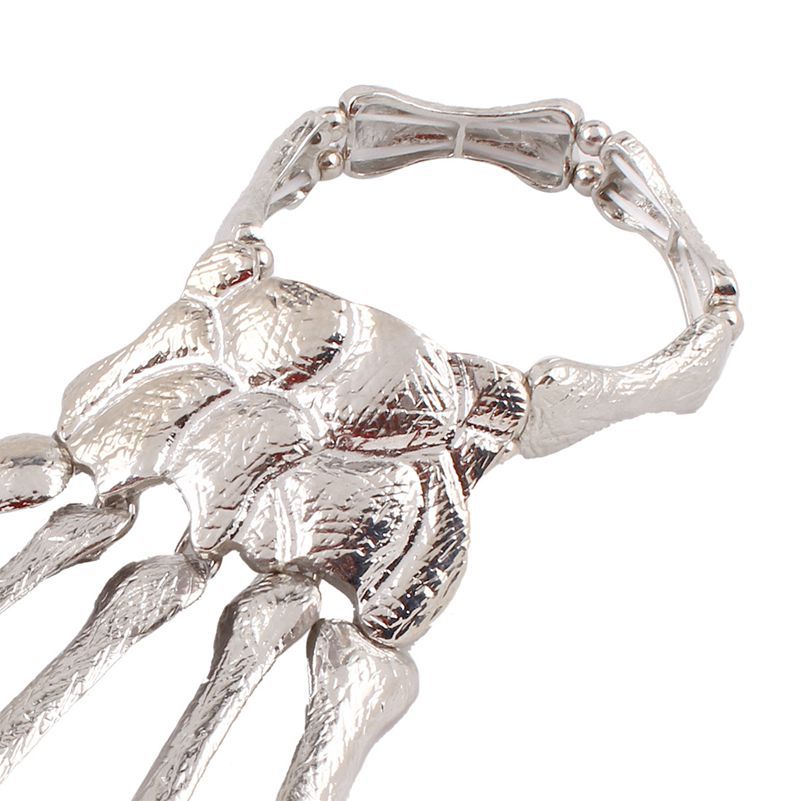 Halloween Ornaments Bracelet European and American Punk Exaggerated Skull Finger Bone Joint Finger Bracelet Women&#039;s Jewelry
