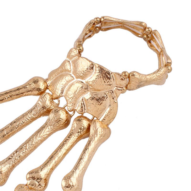 Halloween Ornaments Bracelet European and American Punk Exaggerated Skull Finger Bone Joint Finger Bracelet Women's Jewelry