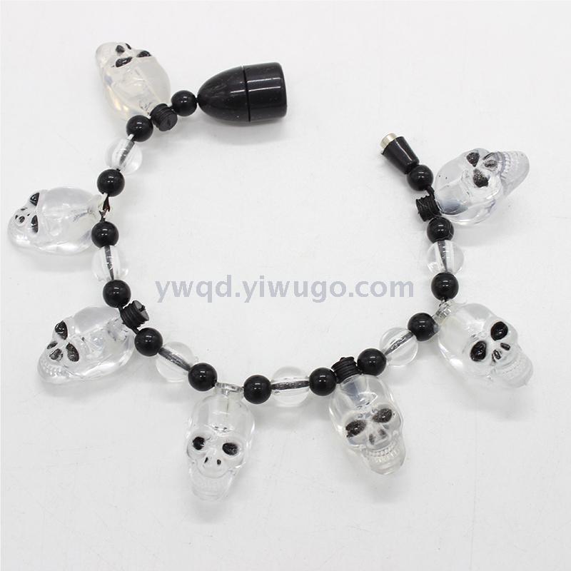 ZD Halloween Luminous Bracelet Skull Lighting Chain Manufacturer Foreign Trade Popular Style LED Luminous Bracelet Magnet Bracelet