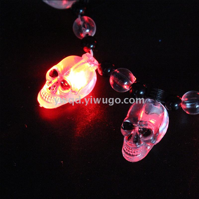 ZD Halloween Luminous Bracelet Skull Lighting Chain Manufacturer Foreign Trade Popular Style LED Luminous Bracelet Magnet Bracelet