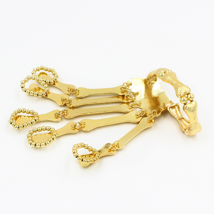E0019 European and American Fashion Best-Seller Metal Bone Skull Bracelet Ghost Claw Finger Bracelet Halloween Ornaments