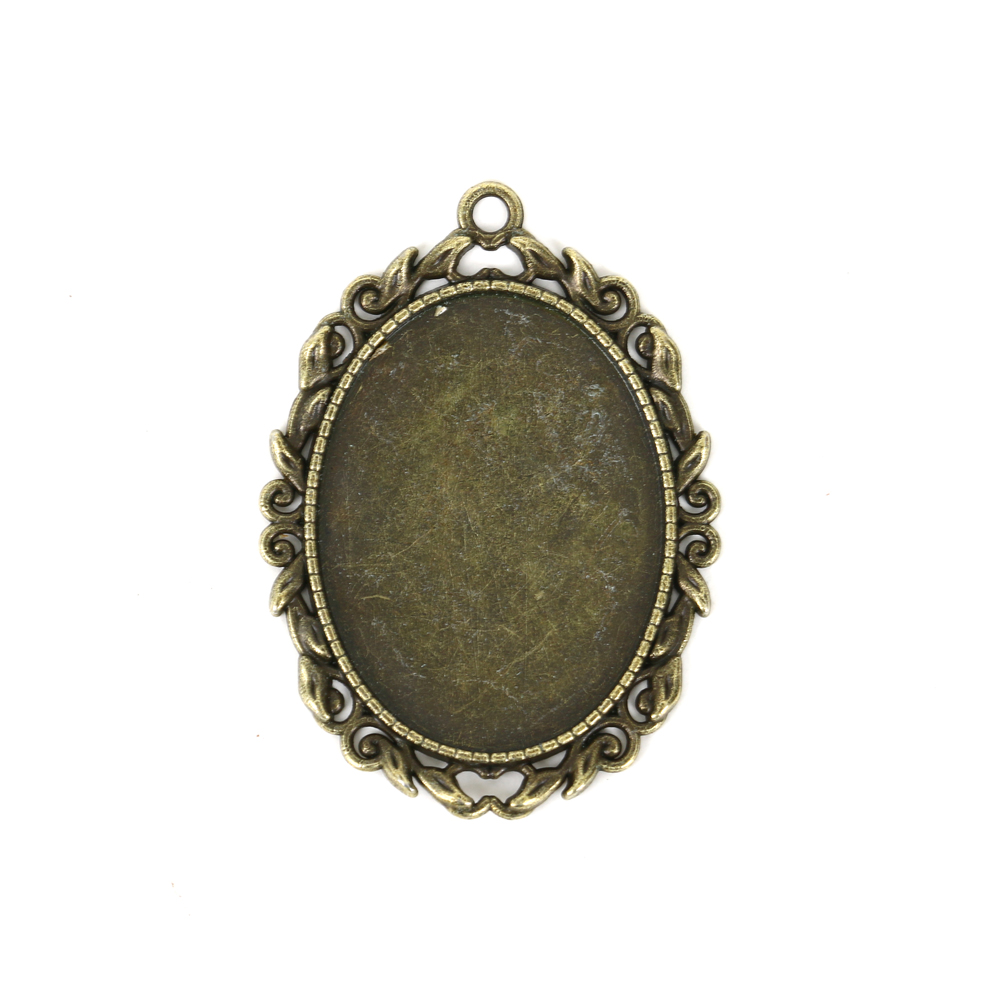 2021 Foreign Trade New Retro Environmentally Friendly Zinc Alloy Base Support DIY Time Gem Cabochon Necklace Keychain Accessory Accessories