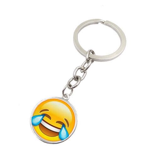 Retro trend glass map time gem key chain