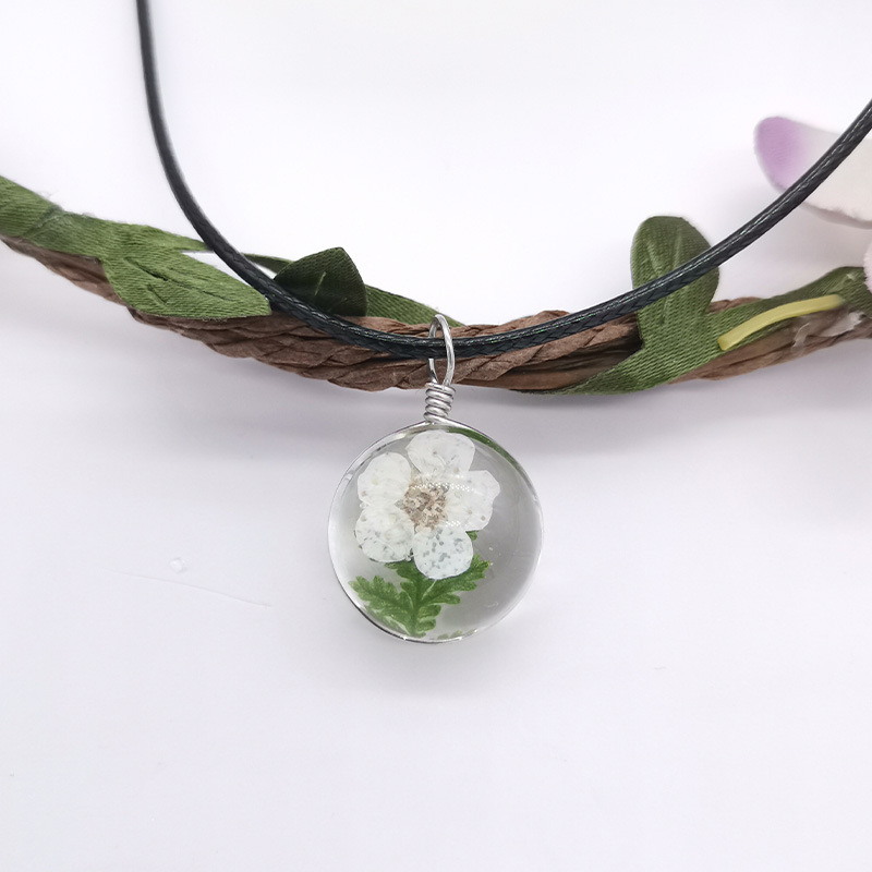 The Ladies flower plant mori girls time gem handmade specialty travel gift necklace XL-