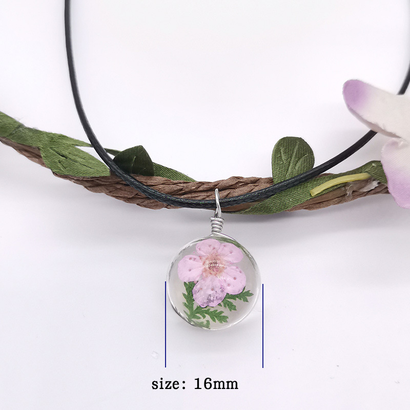 The Ladies flower plant mori girls time gem handmade specialty travel gift necklace XL-