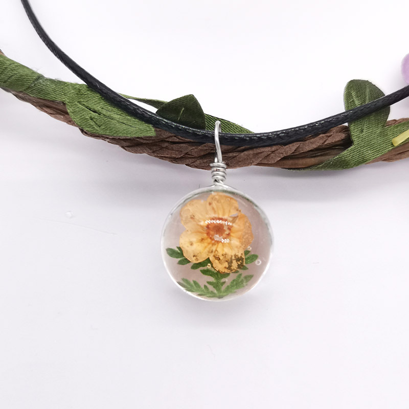 The Ladies flower plant mori girls time gem handmade specialty travel gift necklace XL-