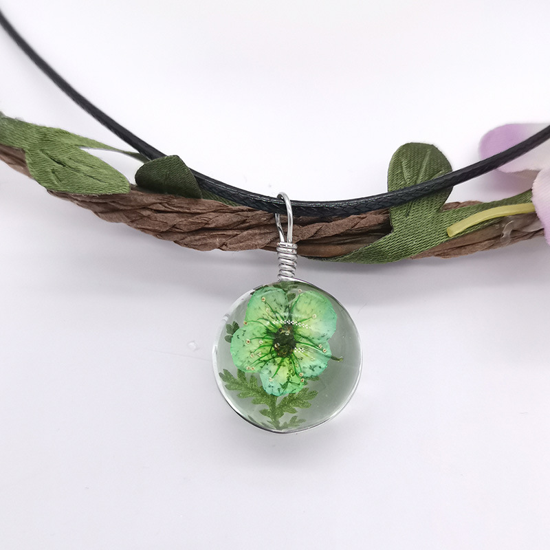 The Ladies flower plant mori girls time gem handmade specialty travel gift necklace XL-