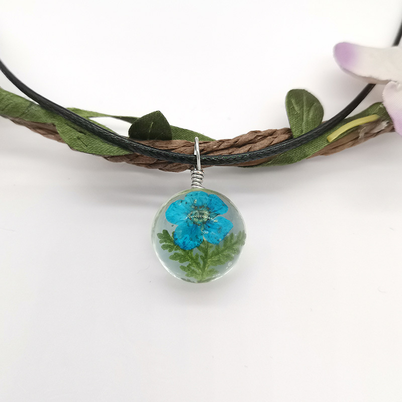 The Ladies flower plant mori girls time gem handmade specialty travel gift necklace XL-
