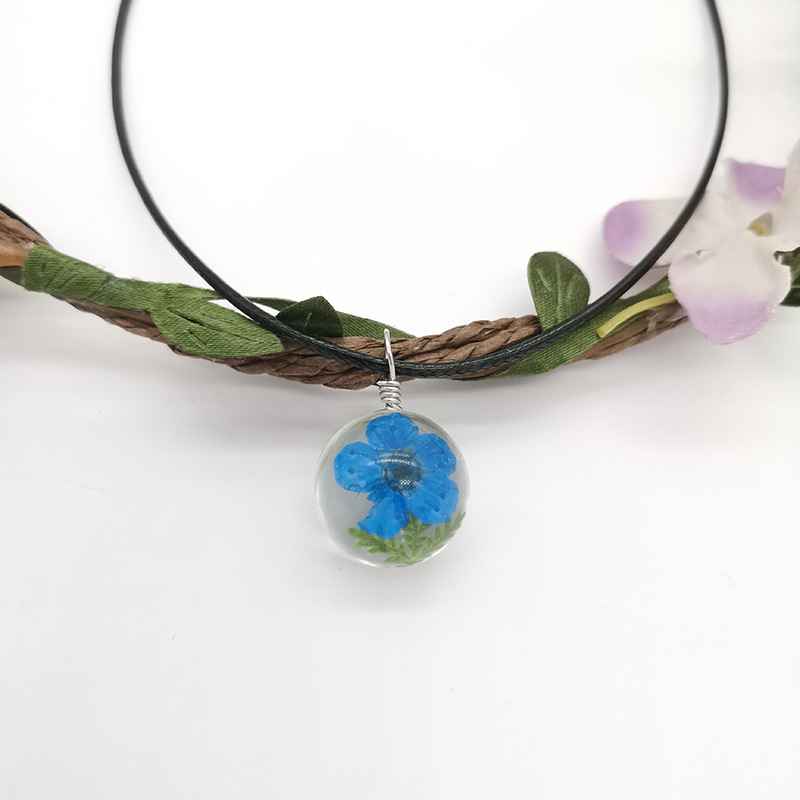 The Ladies flower plant mori girls time gem handmade specialty travel gift necklace XL-