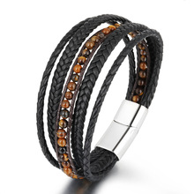 Cross-Border Hot Original European and American Style Jewelry Fashion Leather Rope Hand Weaving Bracelet Men's Bracelet Ethnic Style Jewelry Cross-Border Hot Original European and American Style Jewelry Fashion Leather Rope Hand Weaving Bracelet Men's Bracelet Ethnic Style Jewelry