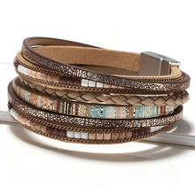 Cross-Border Hot Original European and American Style Jewelry Fashion Leather Rope Hand Weaving Bracelet Men's Bracelet Ethnic Style Jewelry Cross-Border Hot Original European and American Style Jewelry Fashion Leather Rope Hand Weaving Bracelet Men's Bracelet Ethnic Style Jewelry
