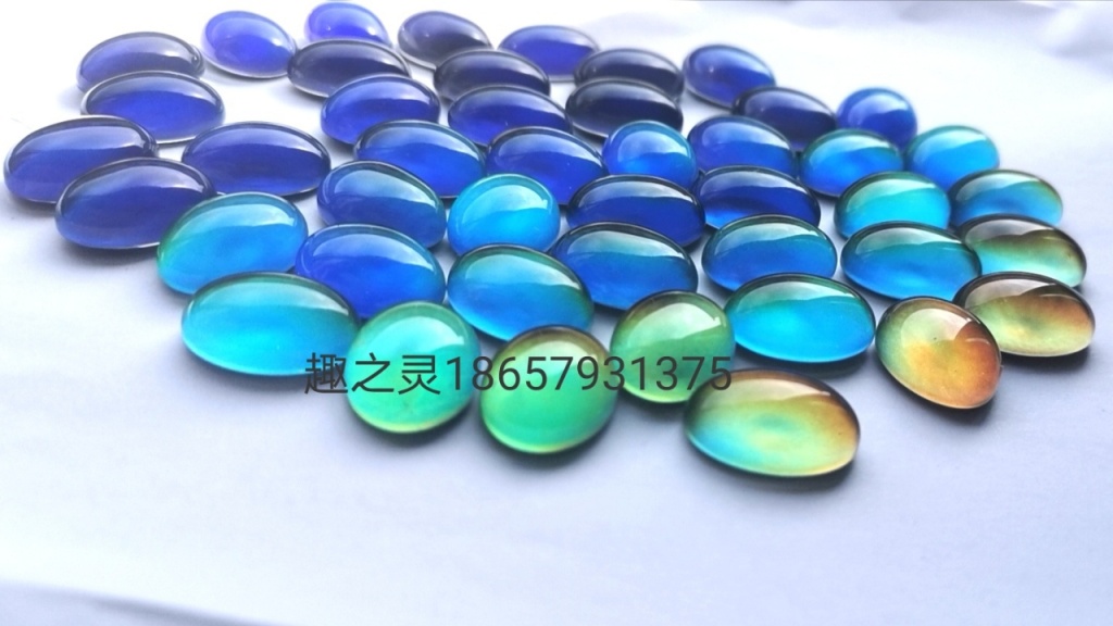 Hot style 8*10 temperature change time gem ring Surface color change Bead toy Accessories manufacturers Hot style 8*10 temperature change time gem ring Surface color change Bead toy Accessories manufacturers